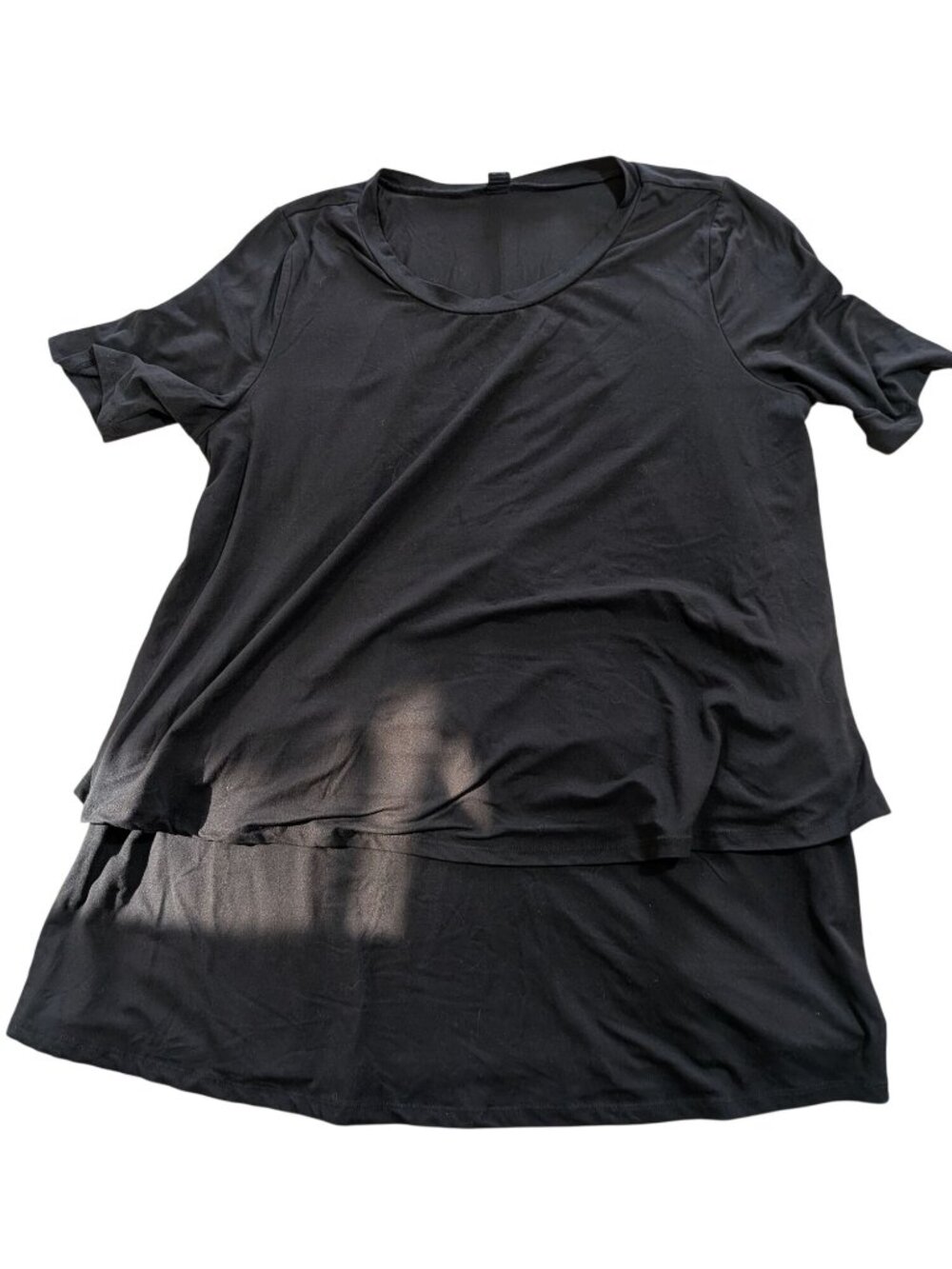 Agnes & Dora Womens Black Layered Tunic Top XXXL